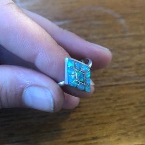 Handmade Opal Ring with Sterling Silver